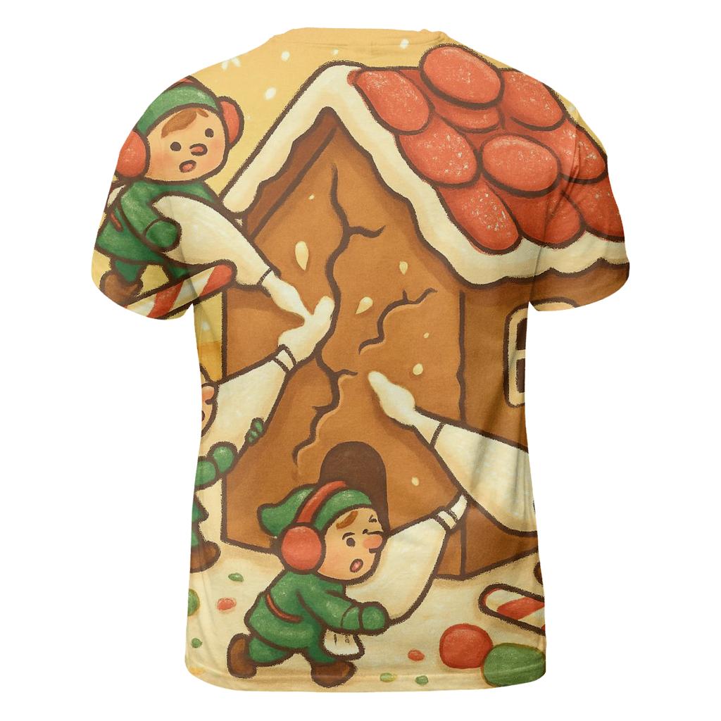 Gingerbread House Repair Crew unique graphic print tees