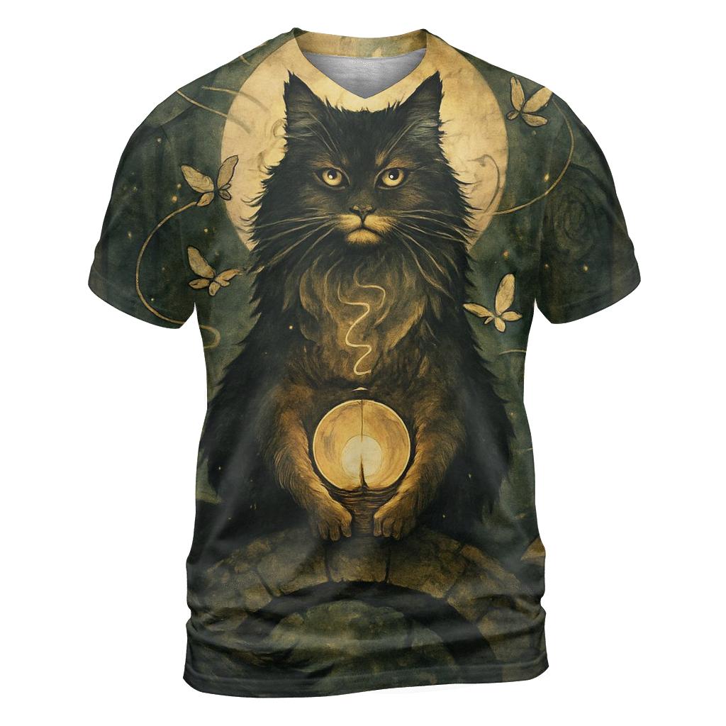 Moth Lantern Guardian Cat custom all-over print shirts
