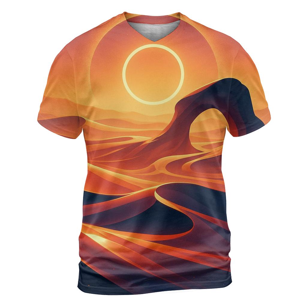Glass Desert Sun Halo unique graphic print tees