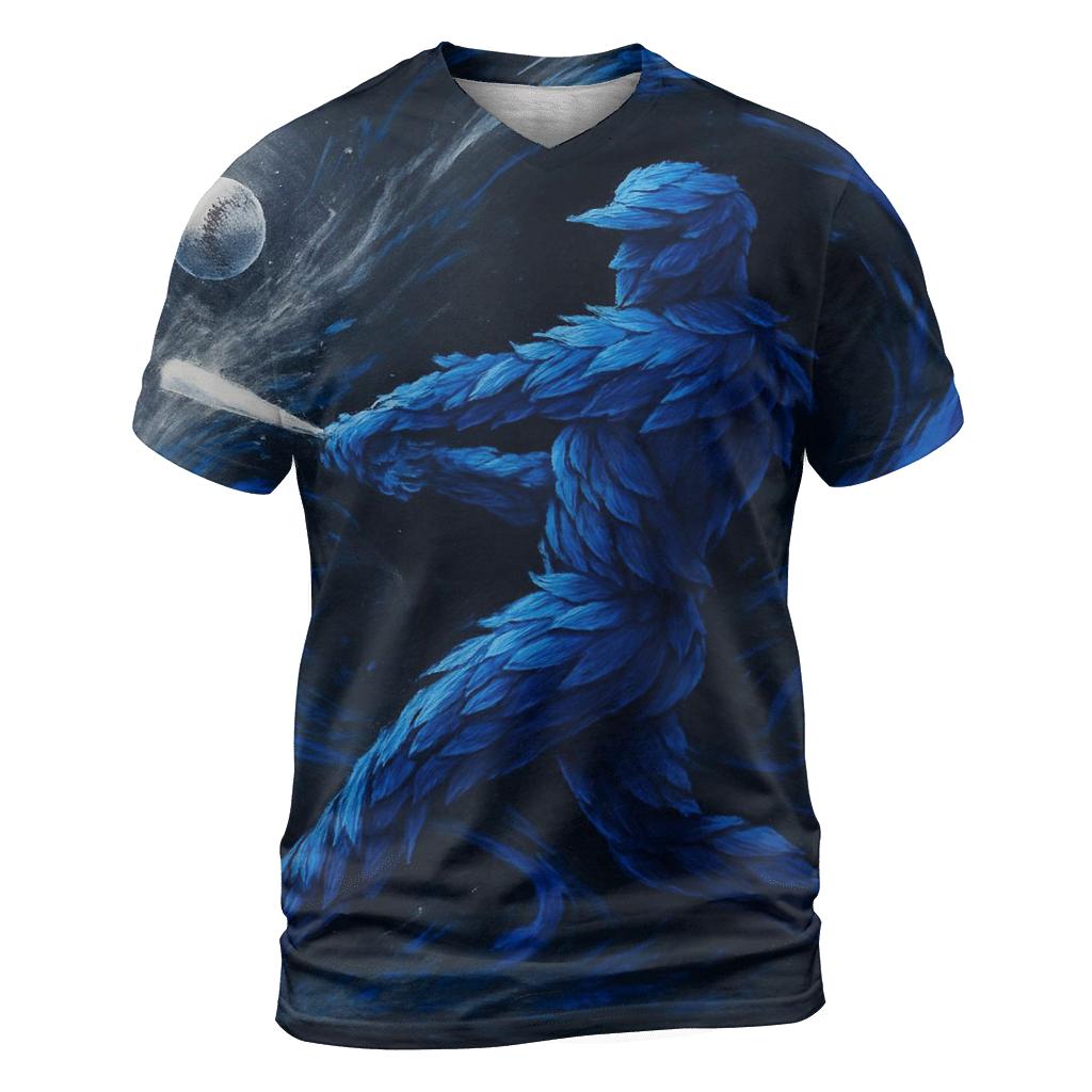 Feather Vortex With Blue Jays Velocity statement graphic shirts