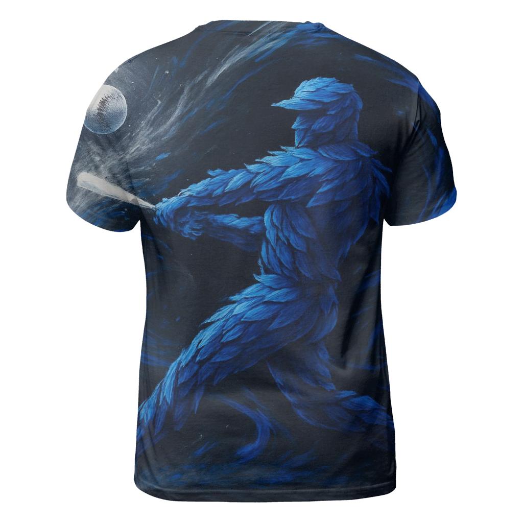 Feather Vortex With Blue Jays Velocity statement graphic shirts