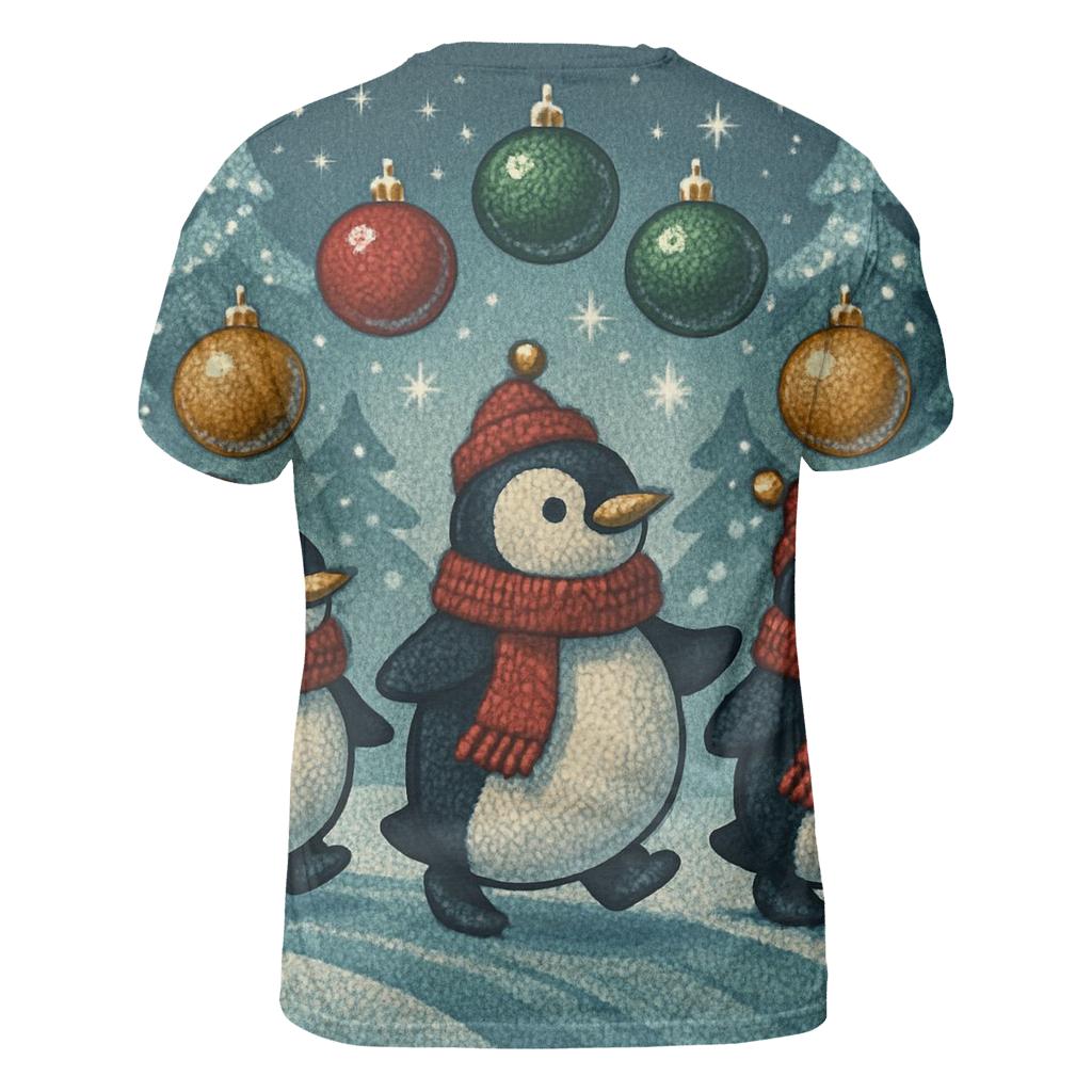 Penguin Ornament Parade personalized full print shirts