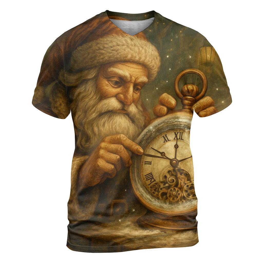 Frosted Workshop Clockmaker Santa designer pattern shirts