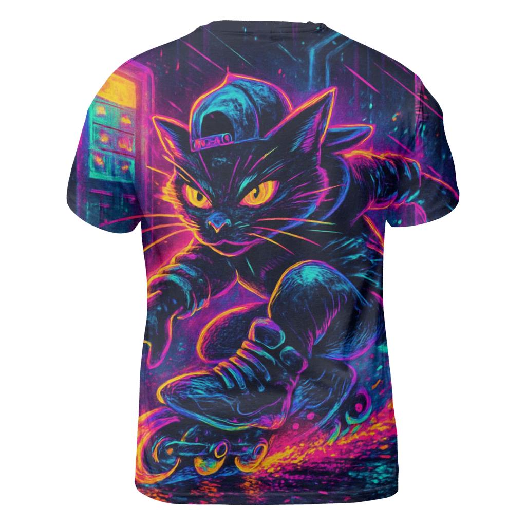 Neon Alley Roller Cat custom all-over print shirts