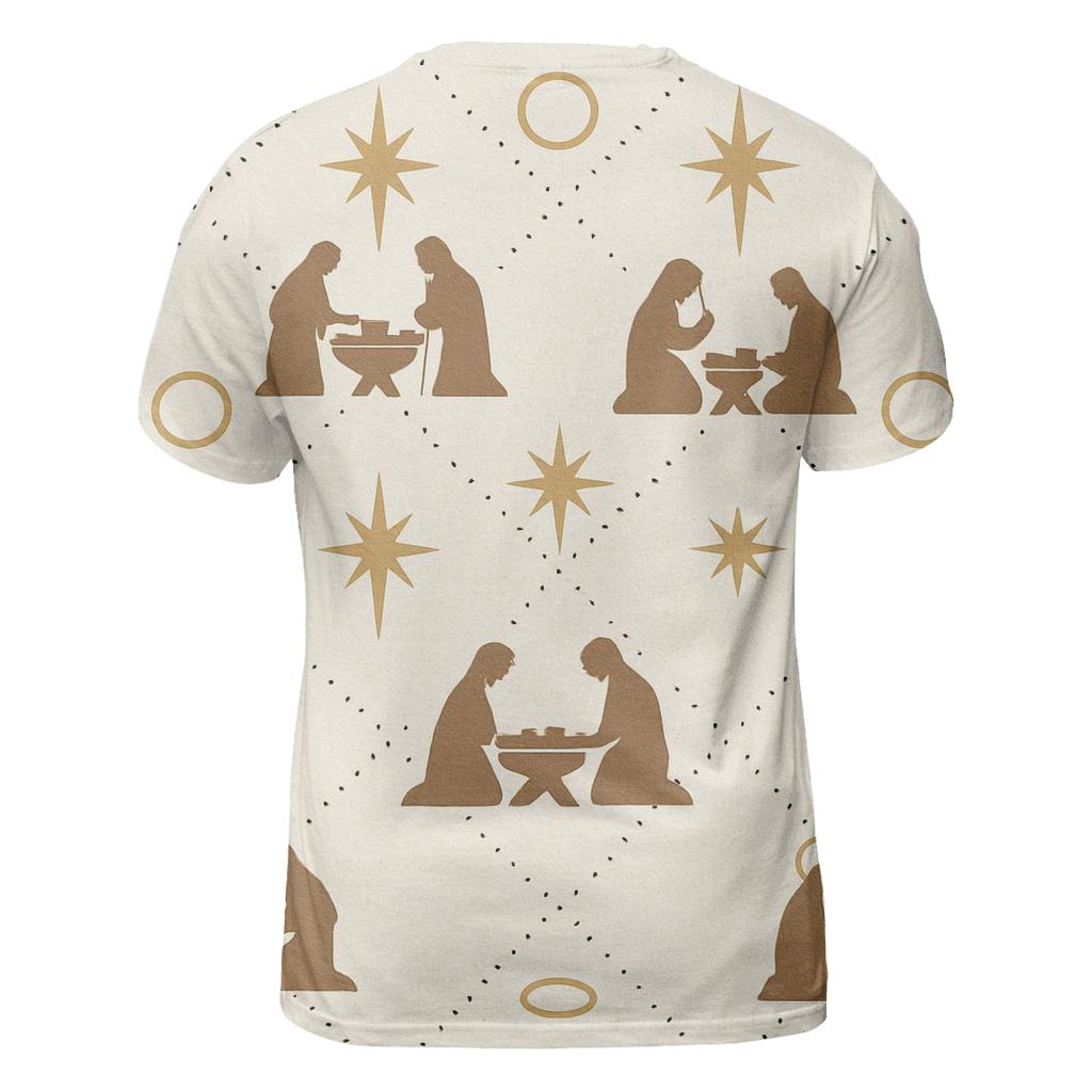 Ivory Nativity Lattice Minimal Repeat personalized full print shirts