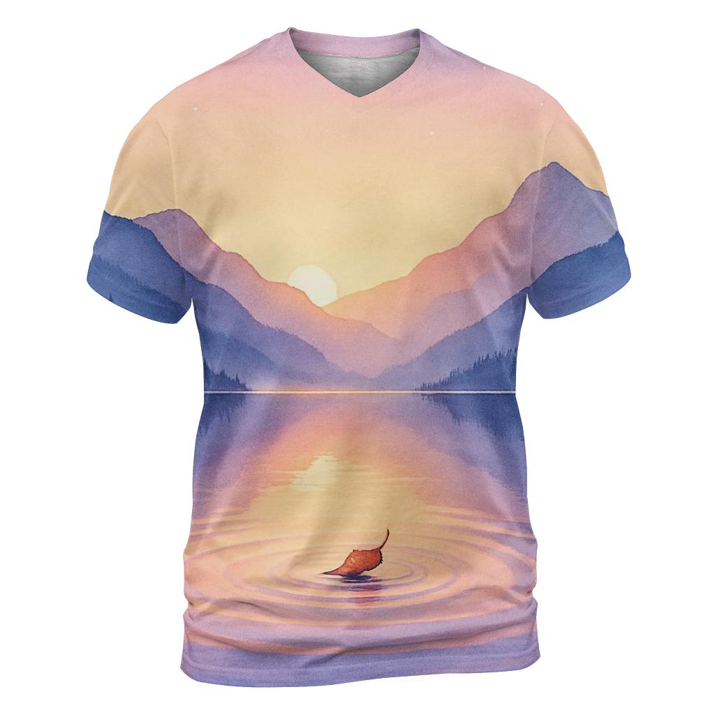 Lavender Lake Mirror Bloom unique graphic print tees