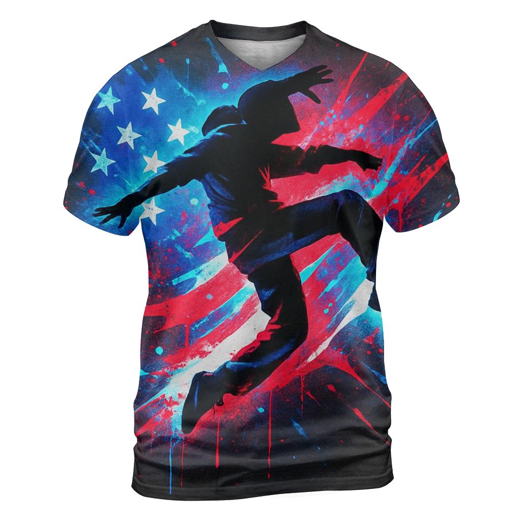 Urban Rebel Flagstorm Mural creative print fashion shirts