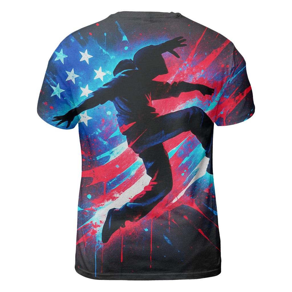 Urban Rebel Flagstorm Mural creative print fashion shirts