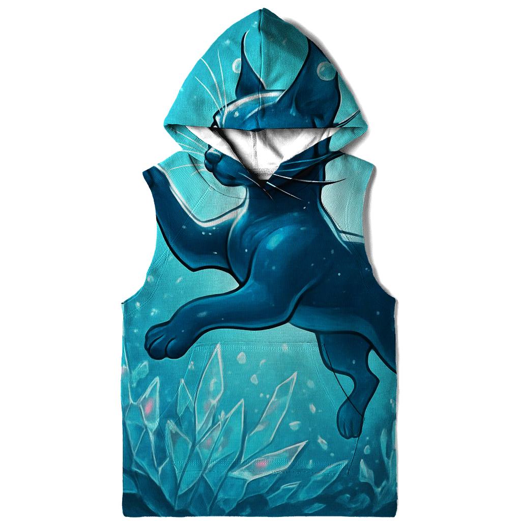 The Glass Reef Cat embroidered hoodies