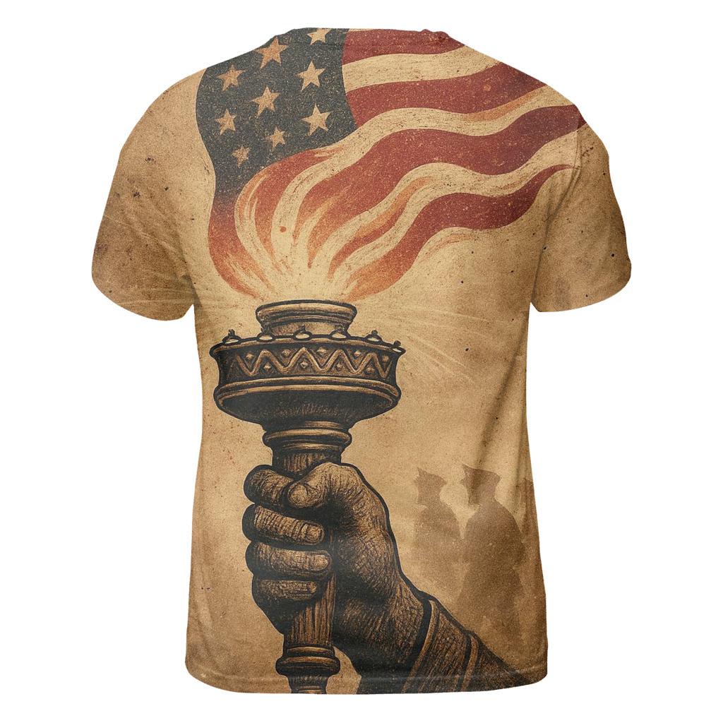 Vintage Honor Torch In The Storm trendy printed shirt styles