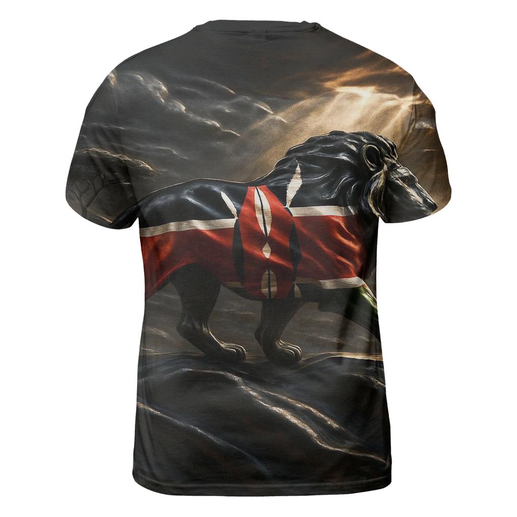 Kenya Savanna Metallic Roar custom all-over print shirts