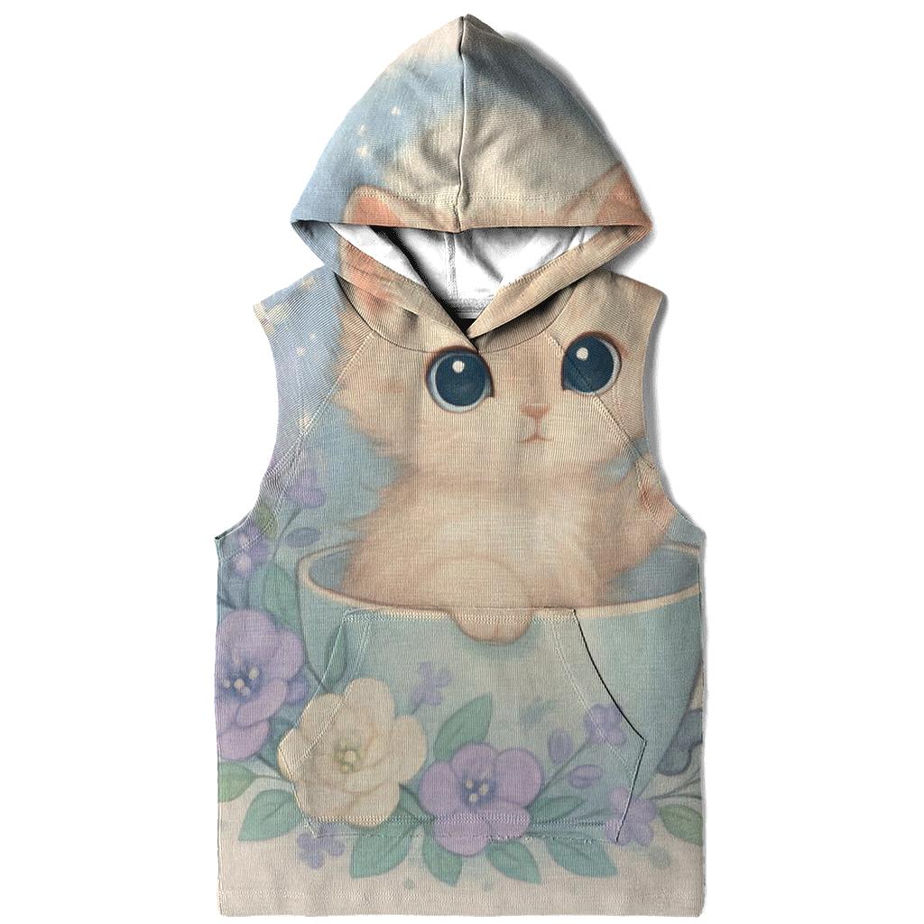 Moonlit Teacup Kitten Garden heavyweight hoodies