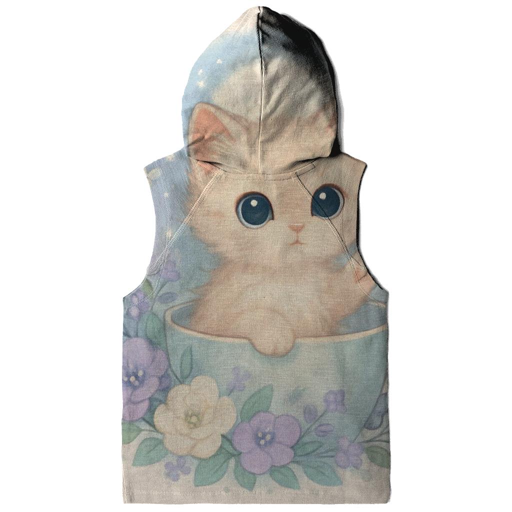 Moonlit Teacup Kitten Garden heavyweight hoodies