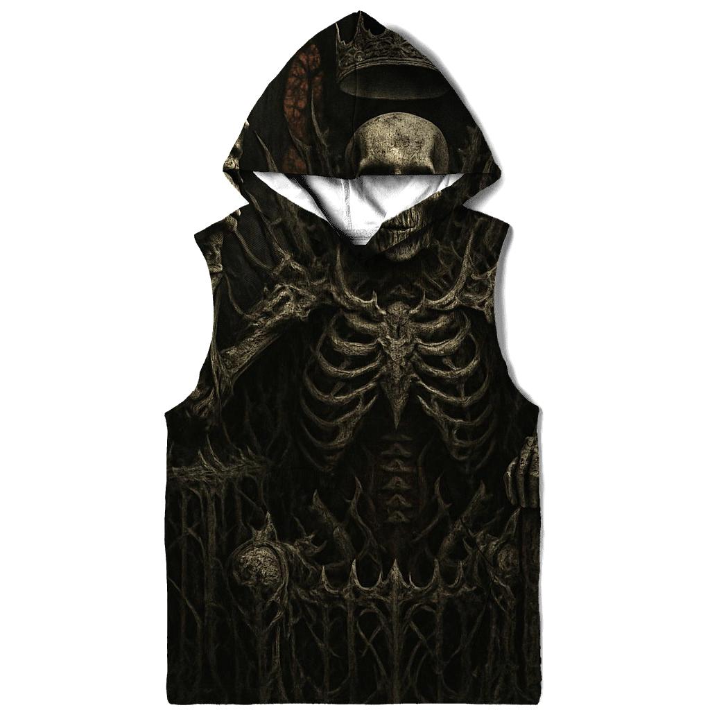 Crowned Warden Of The Bone Cathedral printed hoodies
