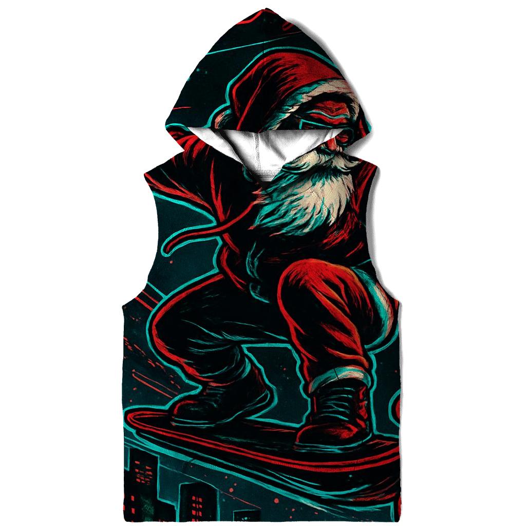 Neon Night Sleigh Rider Santa hoodie designs