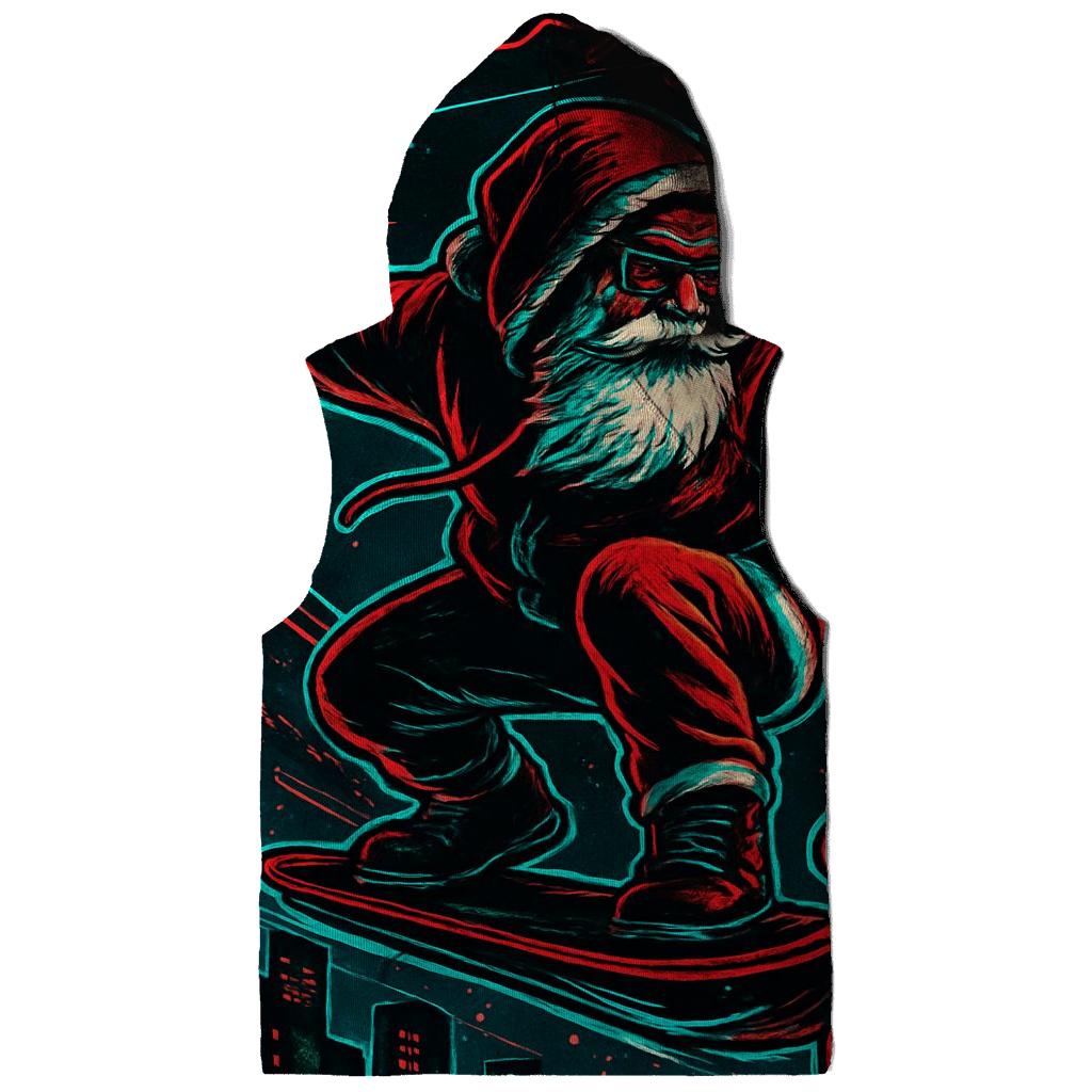 Neon Night Sleigh Rider Santa hoodie designs
