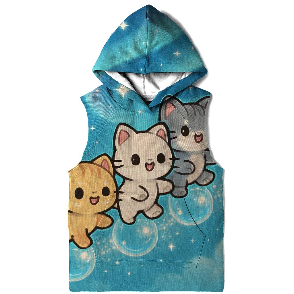 Aurora Bubble Parade Kittens graphic hoodies