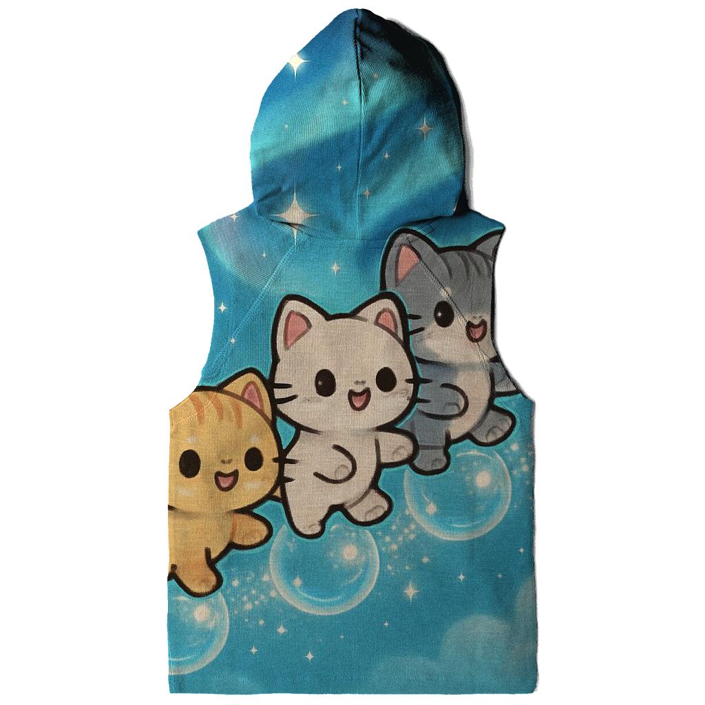 Aurora Bubble Parade Kittens graphic hoodies