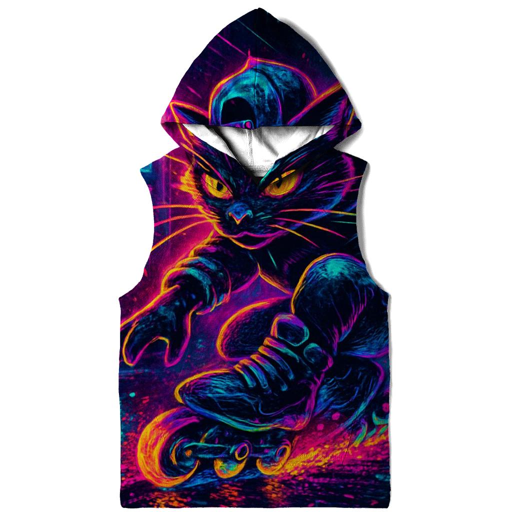 Neon Alley Roller Cat hoodie styles
