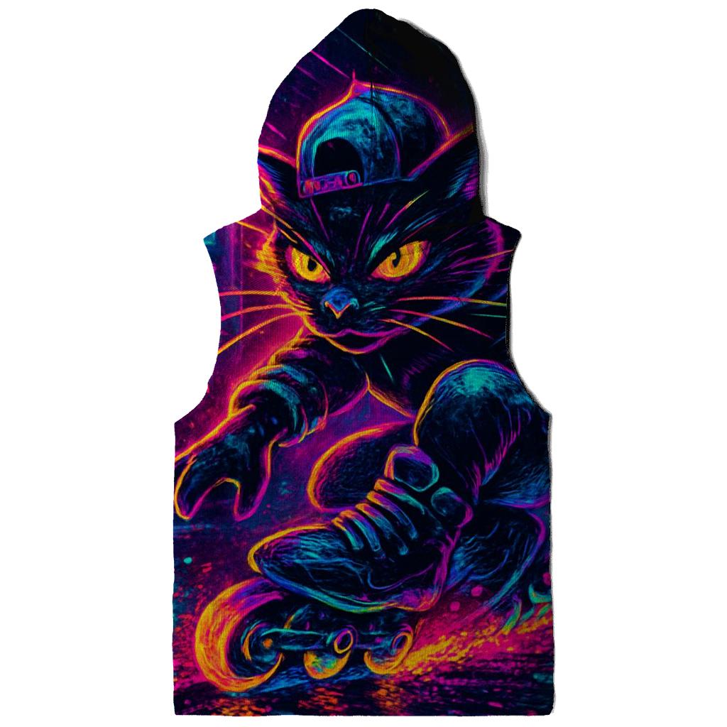 Neon Alley Roller Cat hoodie styles