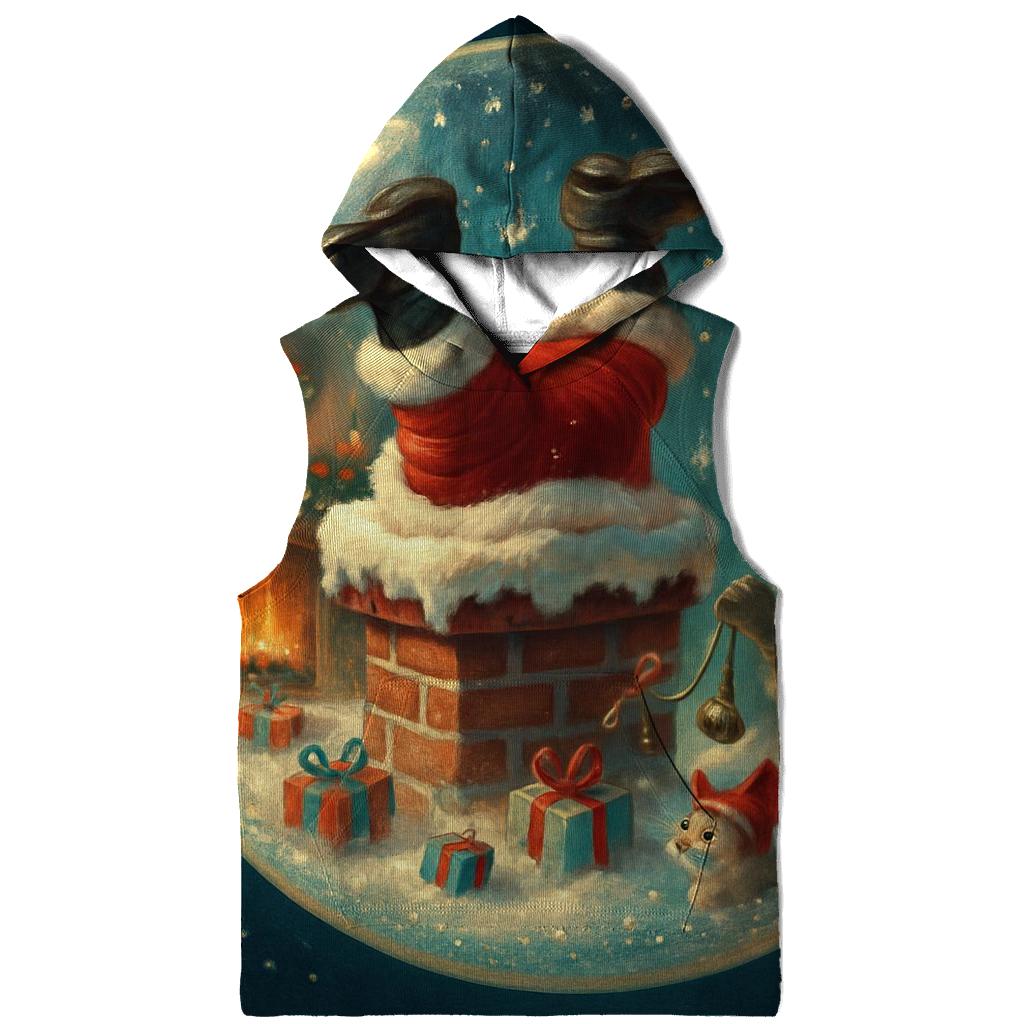 Santa Stuck Chimney Snow Globe Scene hoodie trends