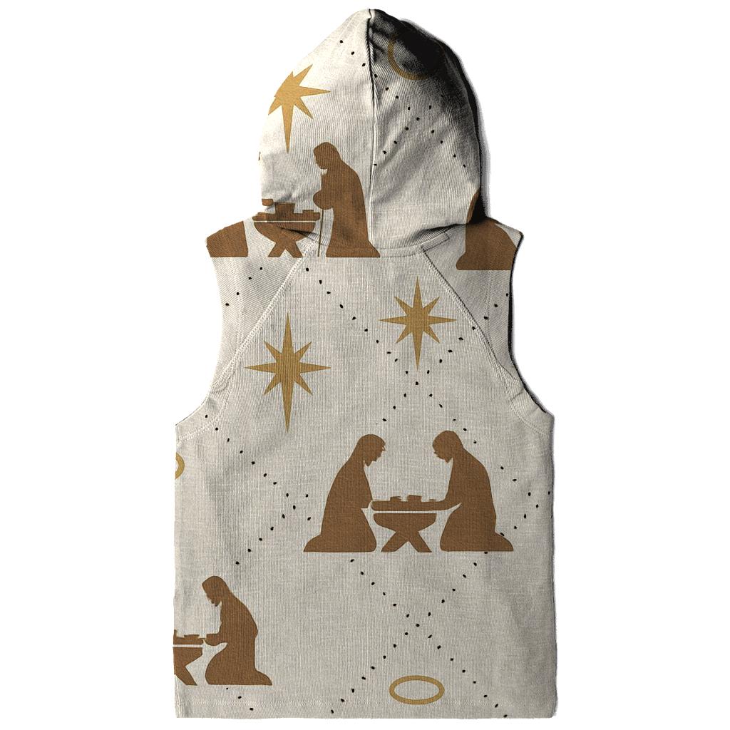 Ivory Nativity Lattice Minimal Repeat graphic hoodies