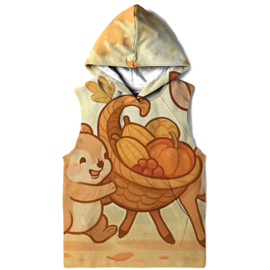 Woodland Friends Cornucopia Parade designer hoodies