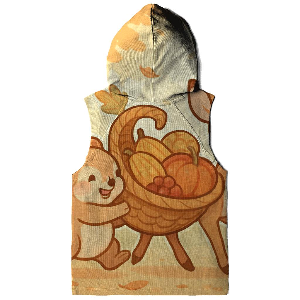 Woodland Friends Cornucopia Parade designer hoodies
