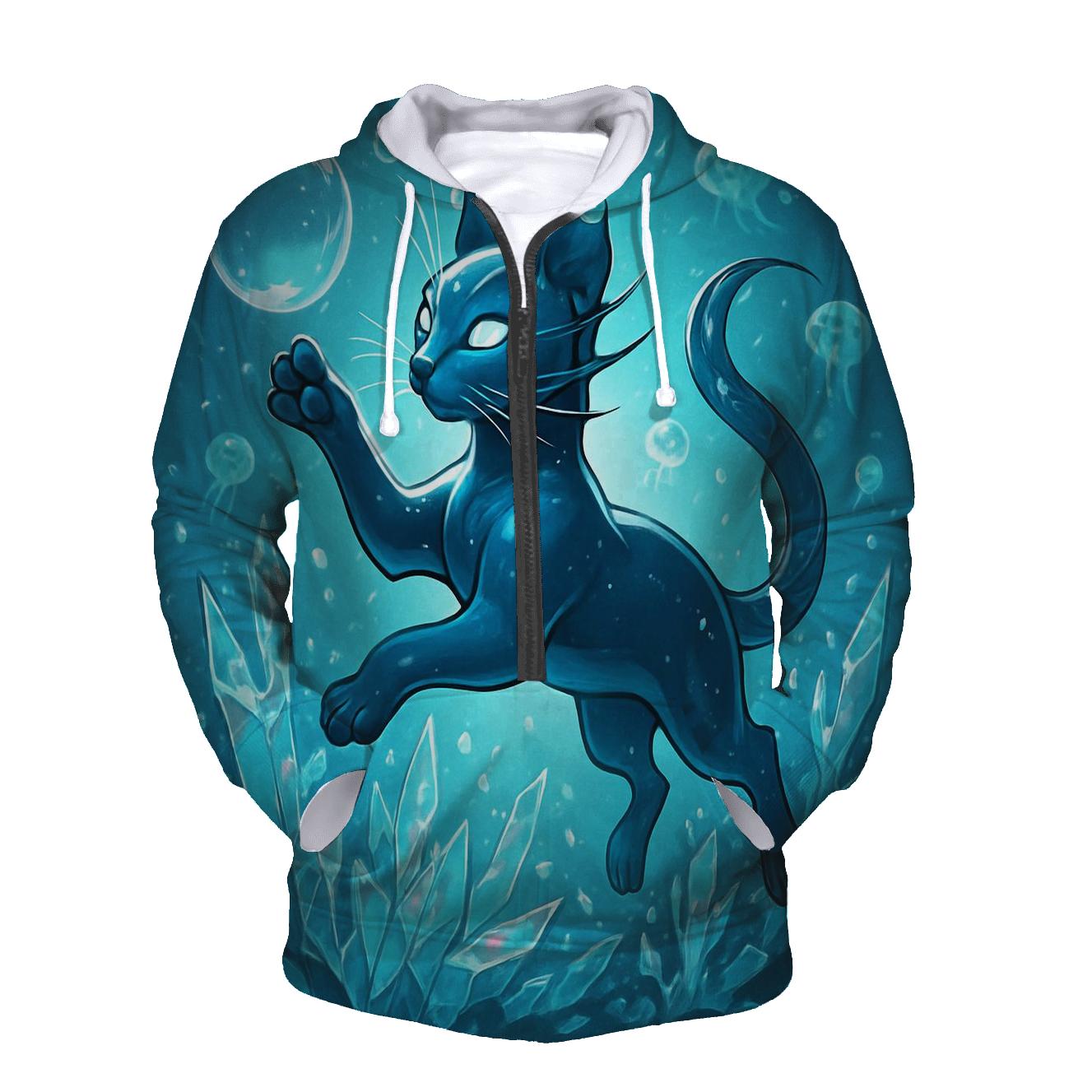The Glass Reef Cat pullover hoodies