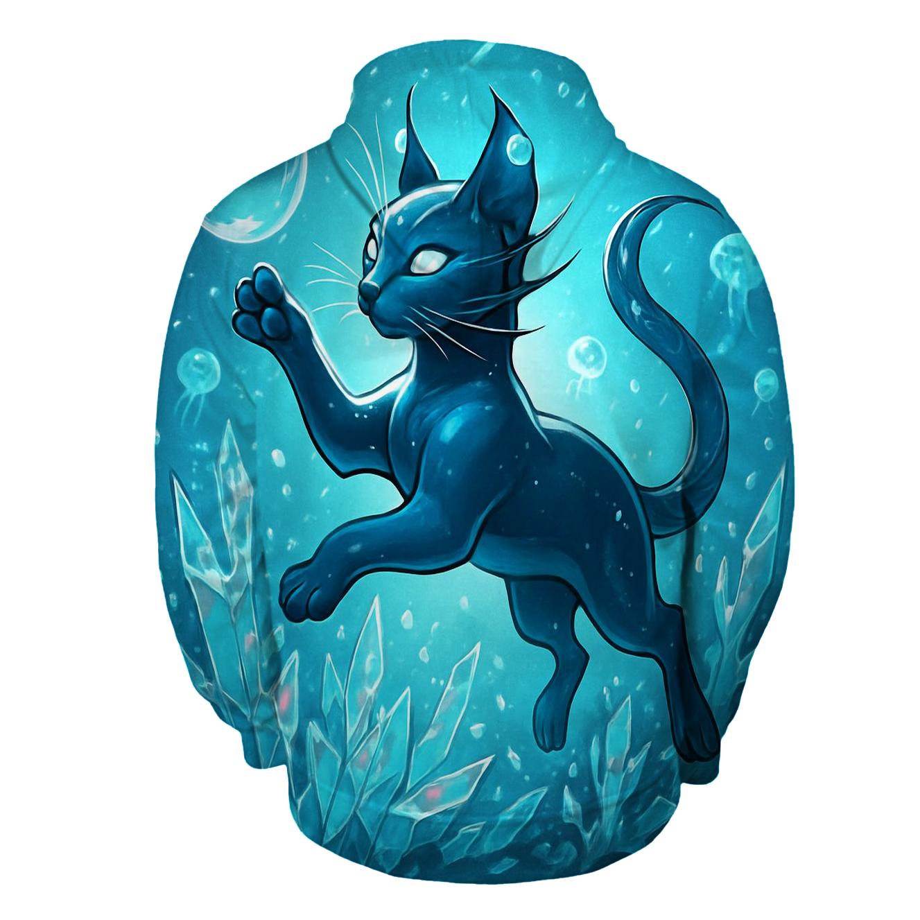 The Glass Reef Cat pullover hoodies