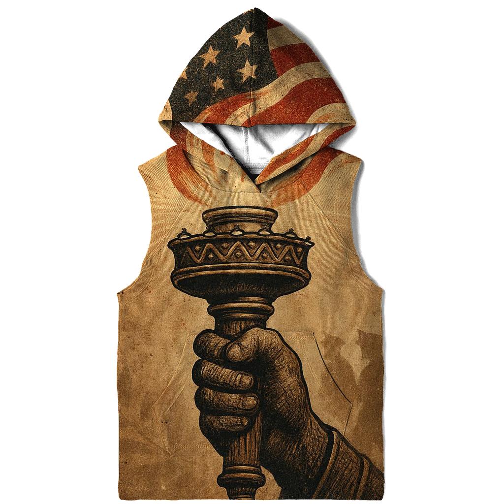 Vintage Honor Torch In The Storm embroidered hoodies