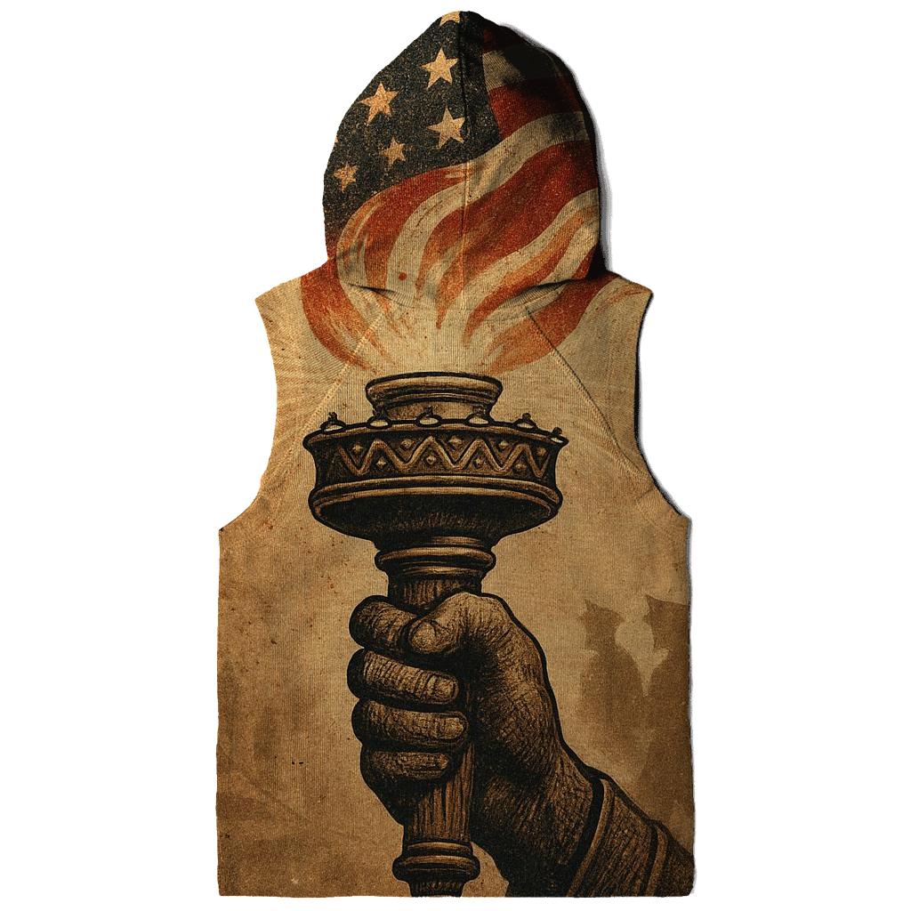 Vintage Honor Torch In The Storm embroidered hoodies