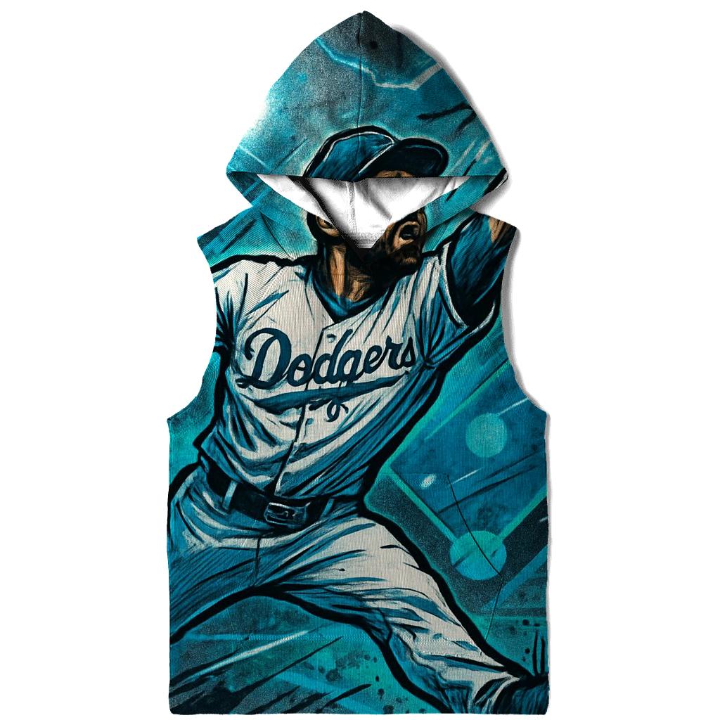 Graffiti Glove Catch Under Electric Blue Spotlights pullover hoodies