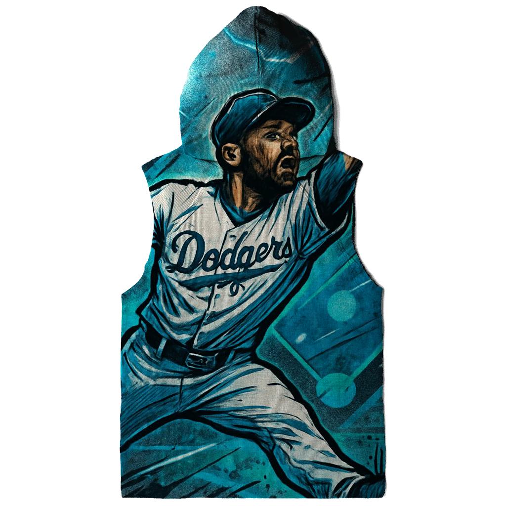 Graffiti Glove Catch Under Electric Blue Spotlights pullover hoodies