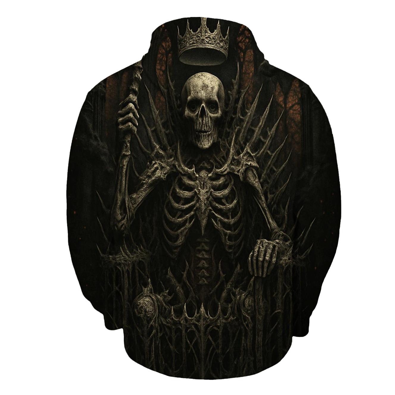 Crowned Warden Of The Bone Cathedral graphic hoodies