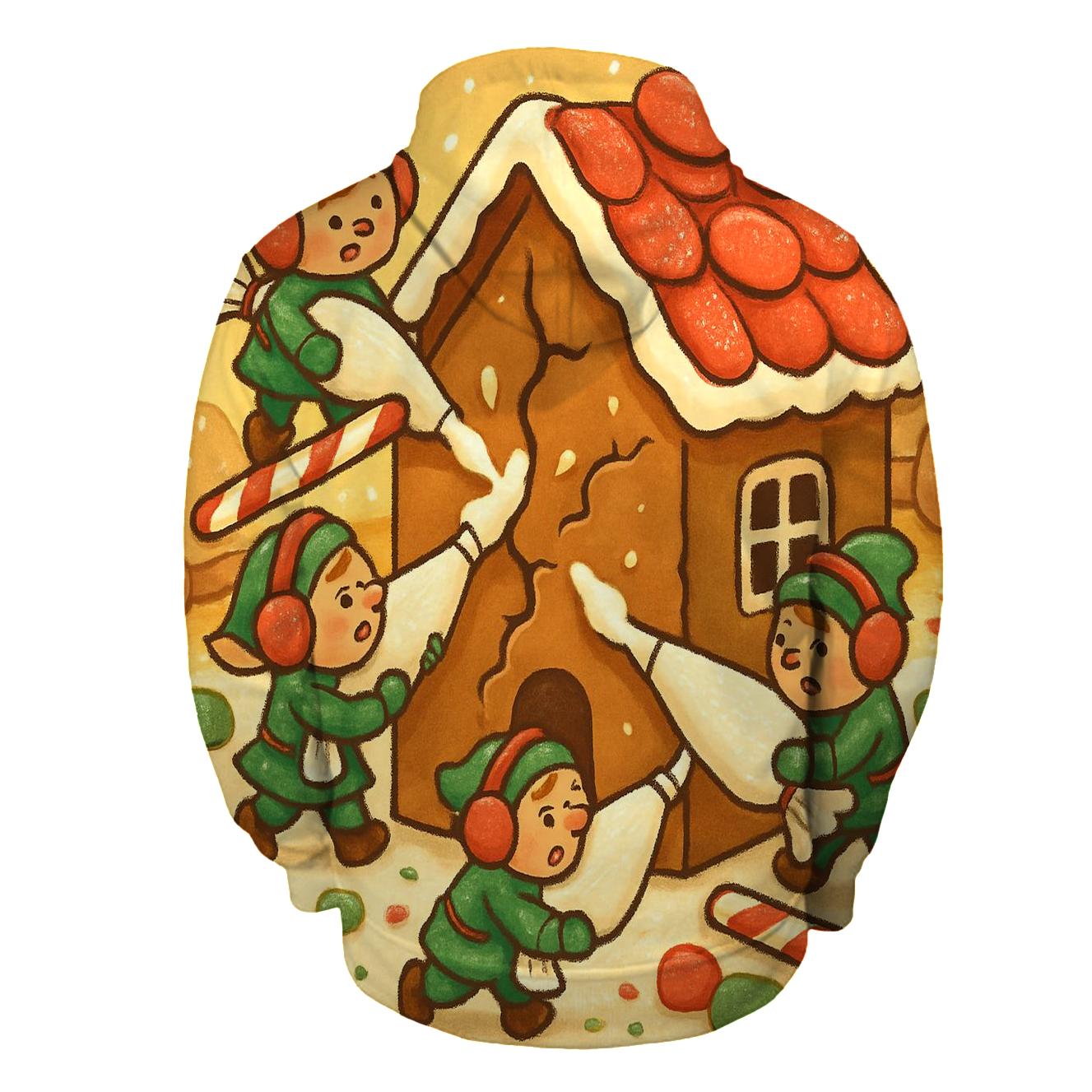 Gingerbread House Repair Crew zip-up hoodies