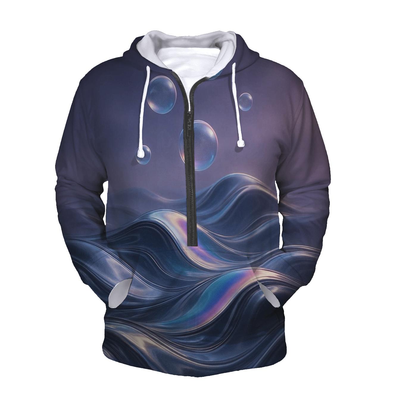 Horizon Of Melted Aurora embroidered hoodies