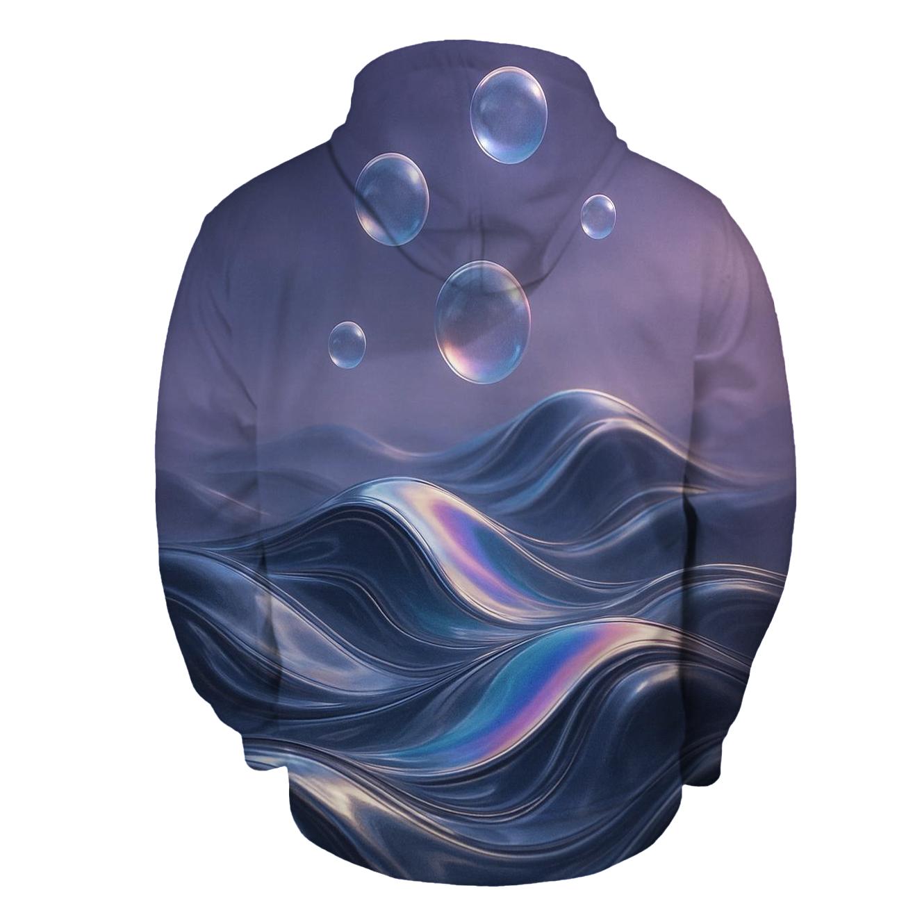 Horizon Of Melted Aurora embroidered hoodies
