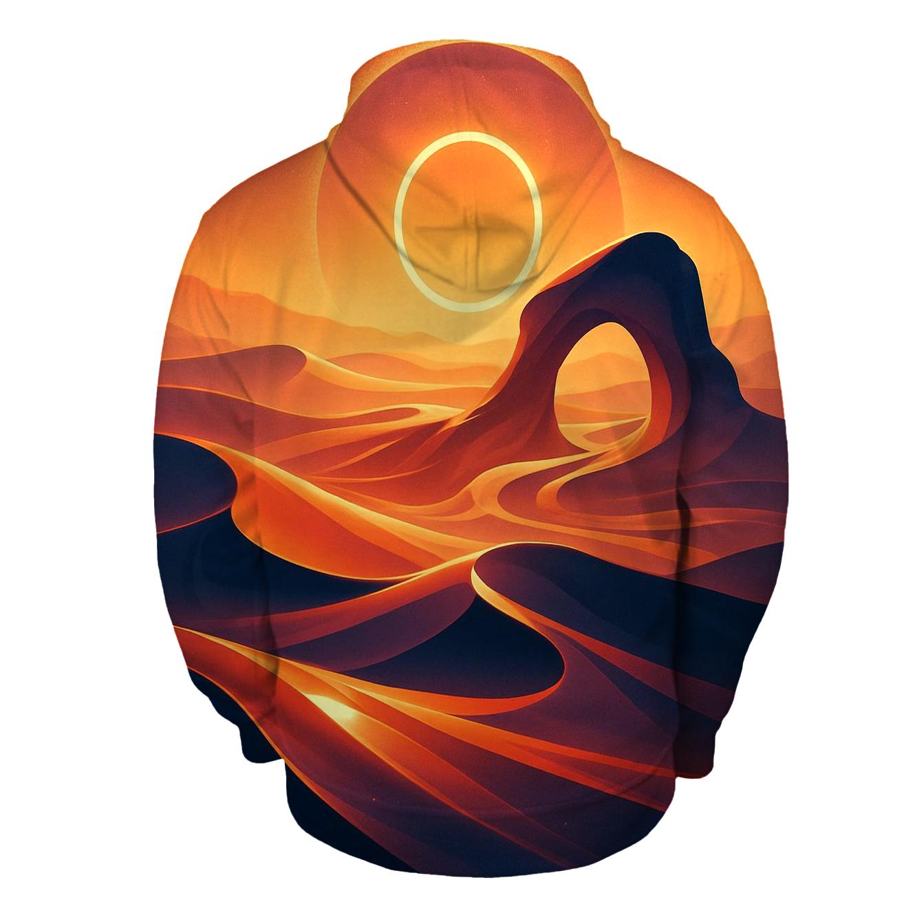 Glass Desert Sun Halo heavyweight hoodies