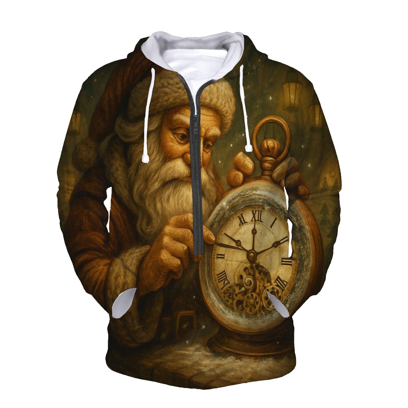 Frosted Workshop Clockmaker Santa premium hoodies