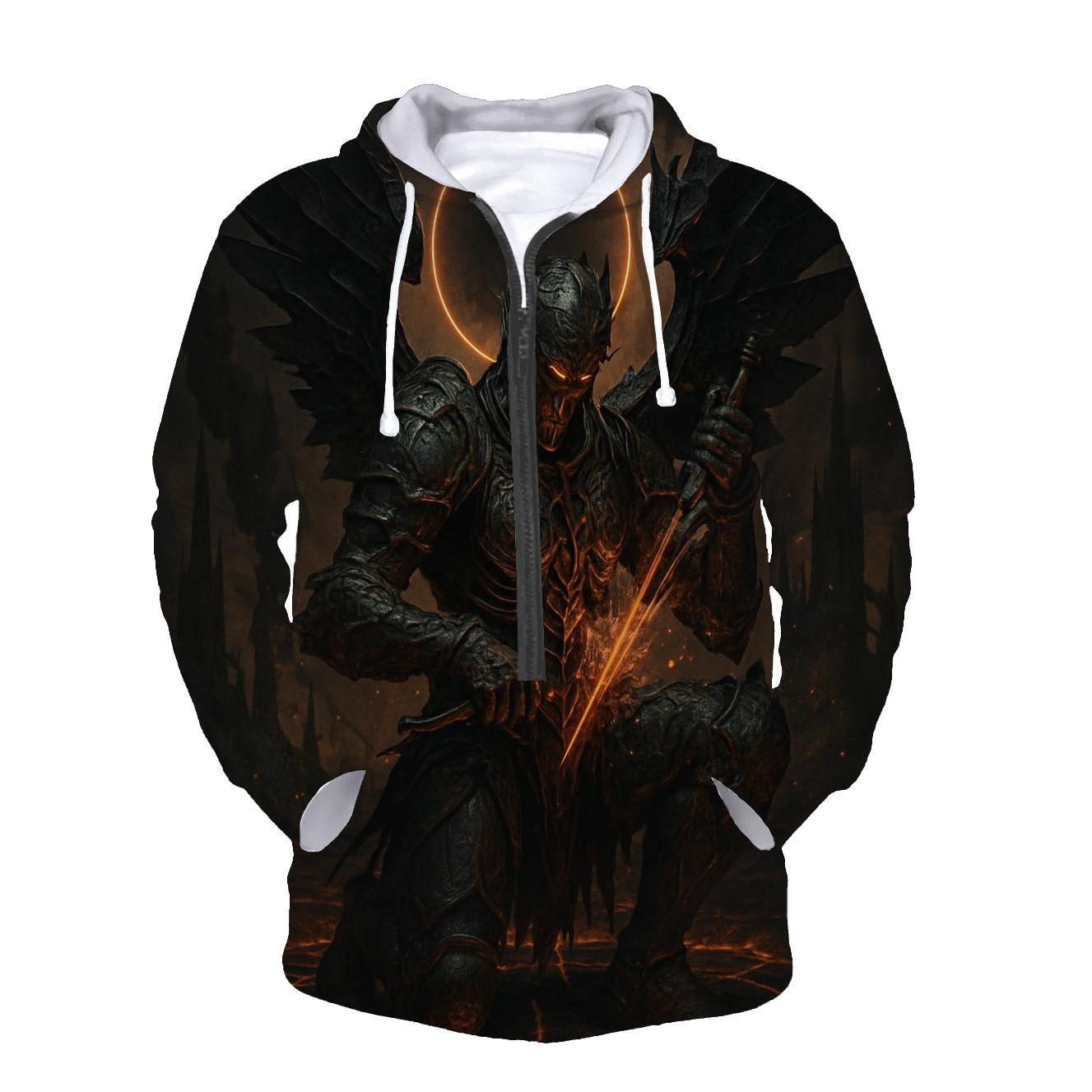 Obsidian Seraph Of The Volcanic Eclipse lightweight hoodies