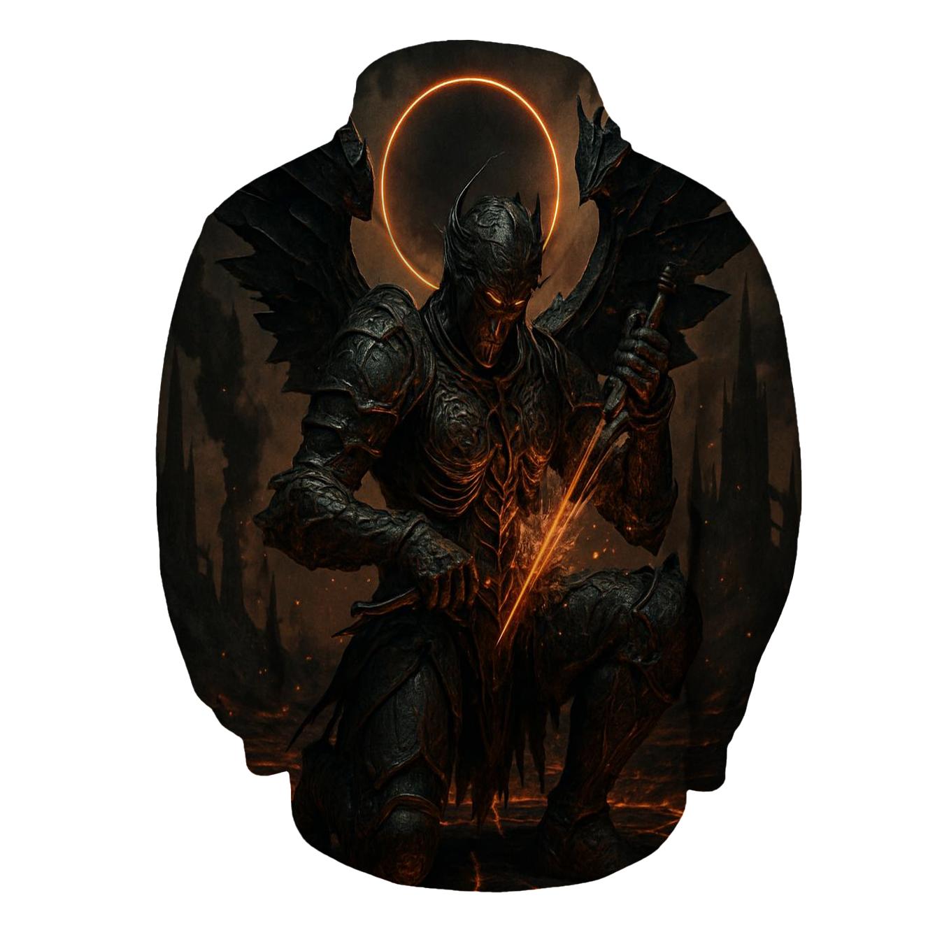 Obsidian Seraph Of The Volcanic Eclipse lightweight hoodies