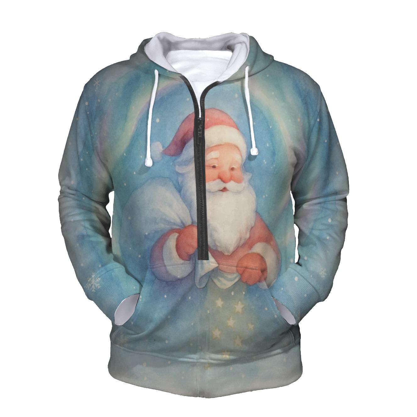 Dreamy Watercolor Aurora Santa hoodie styles
