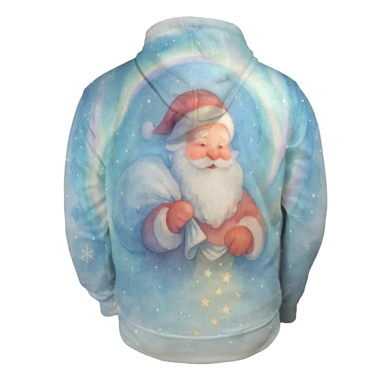 Dreamy Watercolor Aurora Santa hoodie styles