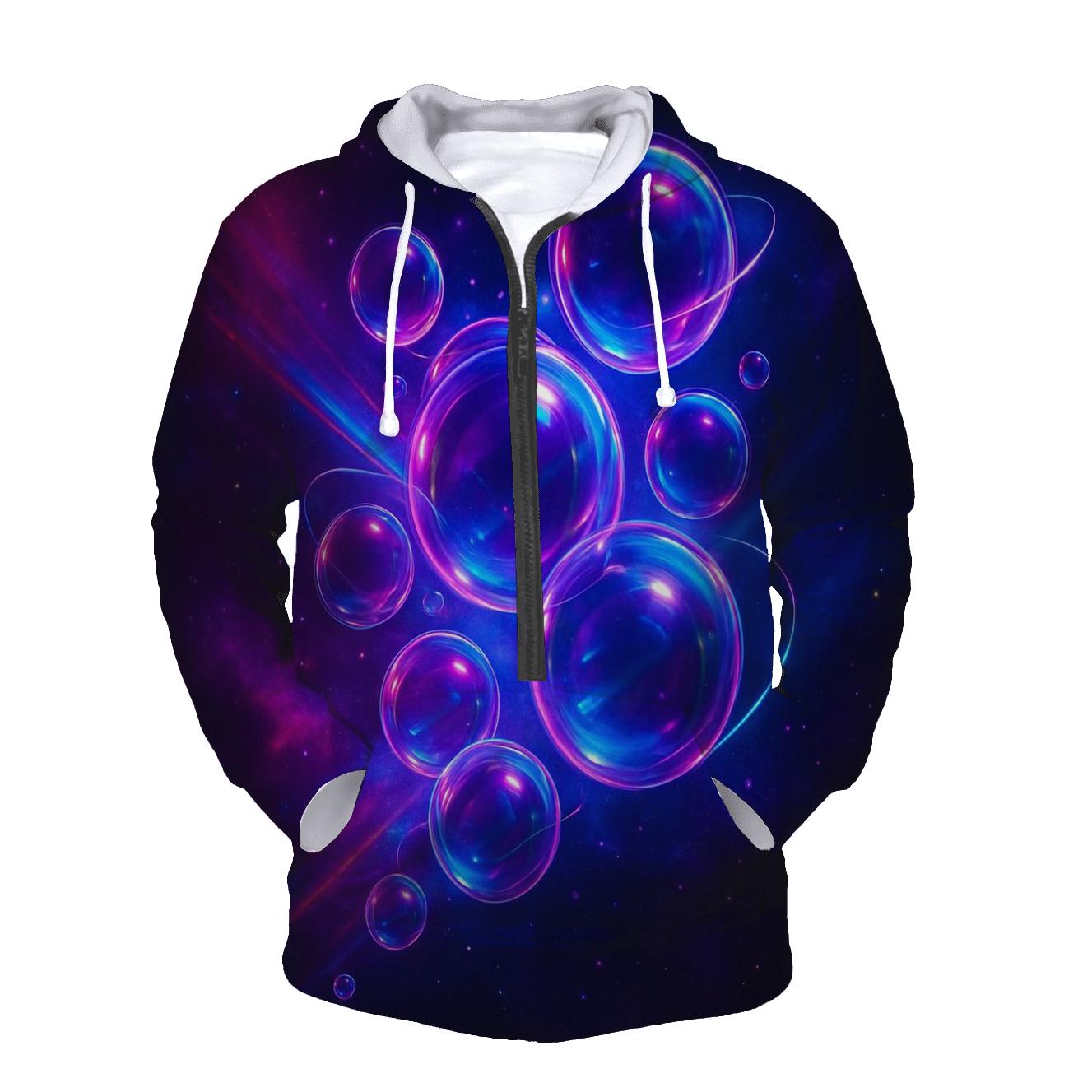 Neon Orbit Bloom lightweight hoodies