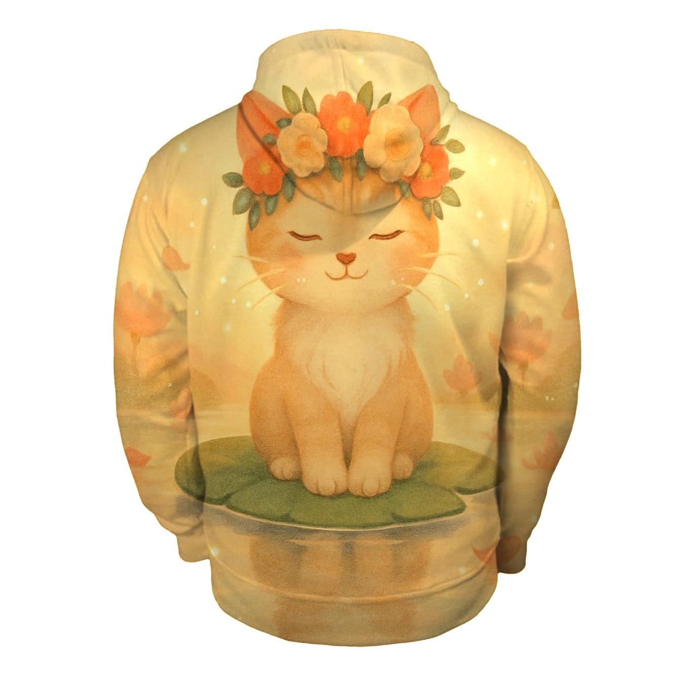 Sunrise Blossom Crown Dream Cat heavyweight hoodies