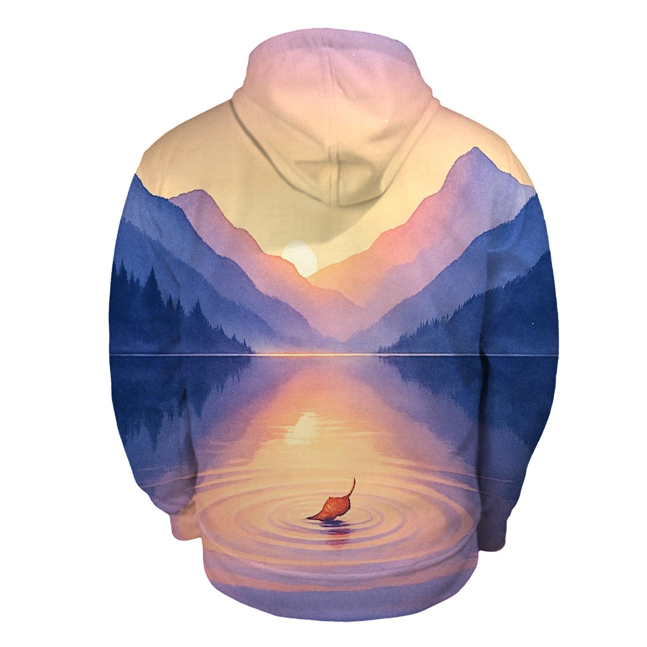 Lavender Lake Mirror Bloom zip-up hoodies