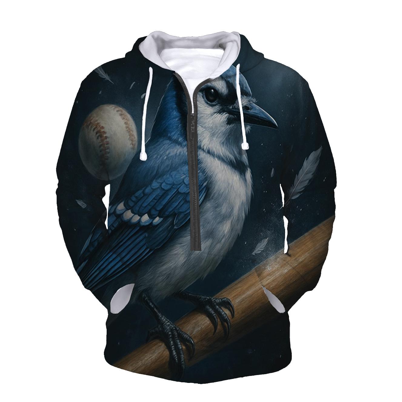 Midnight Perch Blue Jays Bat Sentinel printed hoodies