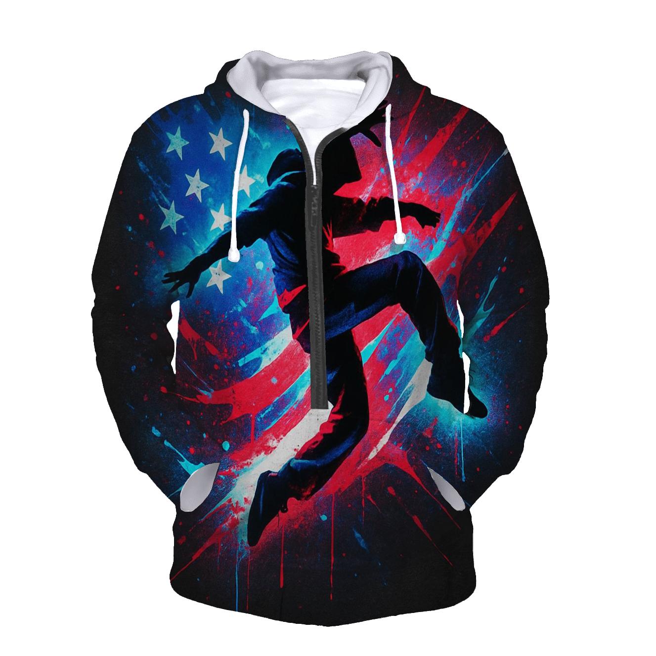 Urban Rebel Flagstorm Mural heavyweight hoodies