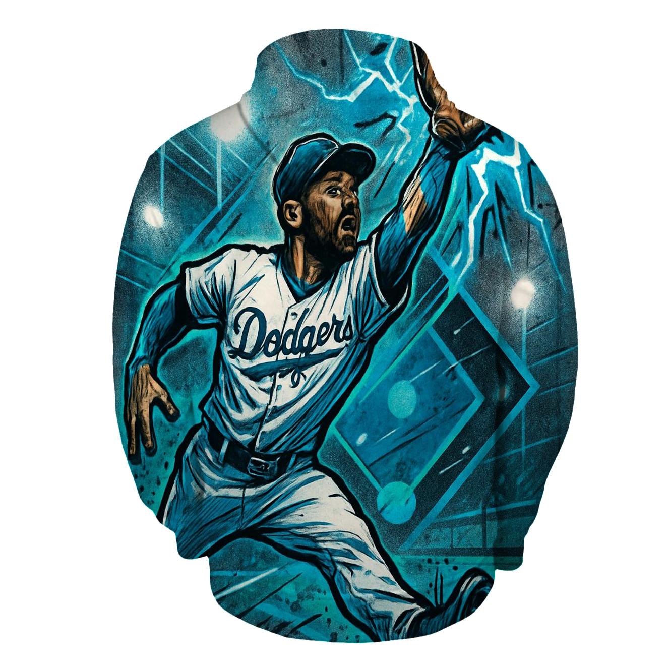 Graffiti Glove Catch Under Electric Blue Spotlights hoodie styles